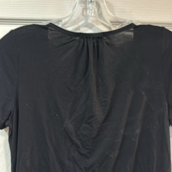 SMALLSHOW Nursing Shirt Fashionably Pregnant Black Short Sleeve size Small - Picture 7 of 9